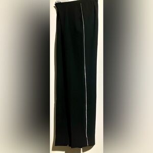 The White Company Elegant Black Trousers with iridescent White Trim